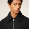 Chaqueta acolchada con cremallera Ami de Coeur de algodón negro Chaqueta acolchada con cremallera Ami de Coeur de algodón negro