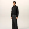 Chaqueta acolchada con cremallera Ami de Coeur de algodón negro Chaqueta acolchada con cremallera Ami de Coeur de algodón negro