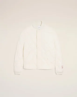 Chaqueta acolchada de nailon blanco