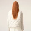 Chaqueta acolchada de nailon blanco Chaqueta acolchada de nailon blanco