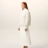 Chaqueta acolchada de nailon blanco Chaqueta acolchada de nailon blanco