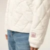 Chaqueta acolchada de nailon blanco Chaqueta acolchada de nailon blanco