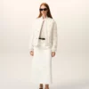 Chaqueta acolchada de nailon blanco Chaqueta acolchada de nailon blanco
