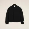 Chaqueta acolchada de nailon negro Chaqueta acolchada de nailon negro