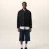 Chaqueta acolchada de nailon negro Chaqueta acolchada de nailon negro