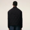 Chaqueta acolchada de nailon negro Chaqueta acolchada de nailon negro