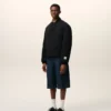 Chaqueta acolchada de nailon negro Chaqueta acolchada de nailon negro
