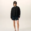 Chaqueta acolchada de nailon negro Chaqueta acolchada de nailon negro