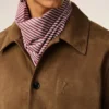 Chaqueta Ami de Coeur de cuero marrón con botones Chaqueta Ami de Coeur de cuero marrón con botones