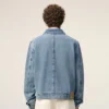 Chaqueta azul de algodón con cremallera y contraste «Ami de Coeur» Chaqueta azul de algodón con cremallera y contraste «Ami de Coeur»