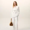 Chaqueta blanca de lino con doble botonadura Chaqueta blanca de lino con doble botonadura