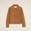 Chaqueta con botones Ami de Coeur de piel de cabra marrón Chaqueta con botones Ami de Coeur de piel de cabra marrón