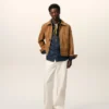 Chaqueta con botones Ami de Coeur de piel de cabra marrón Chaqueta con botones Ami de Coeur de piel de cabra marrón