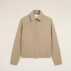 Chaqueta con cremallera Ami De Cœur de algodón beige Chaqueta con cremallera Ami De Cœur de algodón beige