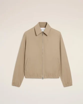 Chaqueta con cremallera Ami De Cœur de algodón beige