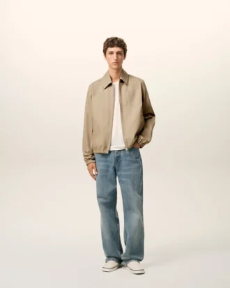 Chaqueta con cremallera Ami De Cœur de algodón beige