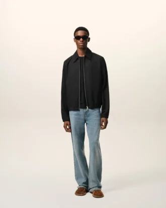 Chaqueta con cremallera Ami De Cœur de algodón negro