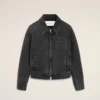 Chaqueta con cremallera Tonal Ami de Coeur en algodón negro a tono Chaqueta con cremallera Tonal Ami de Coeur en algodón negro a tono