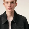 Chaqueta con cremallera Tonal Ami de Coeur en algodón negro a tono Chaqueta con cremallera Tonal Ami de Coeur en algodón negro a tono