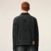 Chaqueta con cremallera Tonal Ami de Coeur en algodón negro a tono Chaqueta con cremallera Tonal Ami de Coeur en algodón negro a tono