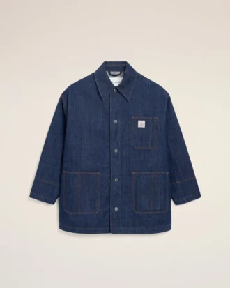 Chaqueta de trabajo Ami Paris Heritage Label de algodón azul