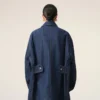 Chaqueta de trabajo Ami Paris Heritage Label de algodón azul Chaqueta de trabajo Ami Paris Heritage Label de algodón azul