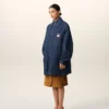 Chaqueta de trabajo Ami Paris Heritage Label de algodón azul Chaqueta de trabajo Ami Paris Heritage Label de algodón azul