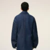 Chaqueta de trabajo Ami Paris Heritage Label de algodón azul Chaqueta de trabajo Ami Paris Heritage Label de algodón azul