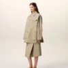 Chaqueta de trabajo de algodón beige Chaqueta de trabajo de algodón beige