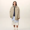 Chaqueta de trabajo de algodón beige Chaqueta de trabajo de algodón beige