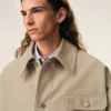 Chaqueta de trabajo de algodón beige Chaqueta de trabajo de algodón beige