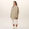 Chaqueta de trabajo de algodón beige Chaqueta de trabajo de algodón beige