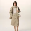 Chaqueta de trabajo de algodón beige Chaqueta de trabajo de algodón beige