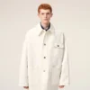 Chaqueta de trabajo de algodón blanco Chaqueta de trabajo de algodón blanco