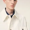 Chaqueta de trabajo de algodón blanco Chaqueta de trabajo de algodón blanco