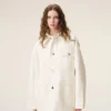 Chaqueta de trabajo de algodón blanco Chaqueta de trabajo de algodón blanco