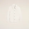 Chaqueta de trabajo de algodón blanco con botones Chaqueta de trabajo de algodón blanco con botones
