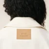 Chaqueta de trabajo de algodón blanco con botones Chaqueta de trabajo de algodón blanco con botones