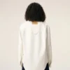 Chaqueta de trabajo de algodón blanco con botones Chaqueta de trabajo de algodón blanco con botones