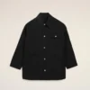 Chaqueta de trabajo de lana nueva negra
