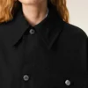 Chaqueta de trabajo de lana nueva negra