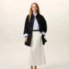 Chaqueta de trabajo de lana nueva negra