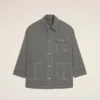 Chaqueta de trabajo de lana virgen gris Chaqueta de trabajo de lana virgen gris