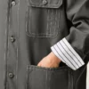 Chaqueta de trabajo de lana virgen gris Chaqueta de trabajo de lana virgen gris