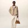 Chaqueta Harrington de lana nueva en color beige Chaqueta Harrington de lana nueva en color beige