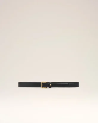 Cinturón Paris Paris de piel de vacuno negra