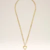 Collar Ami de Coeur de latón dorado martillado Collar Ami de Coeur de latón dorado martillado