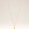 Collar Ami de Coeur de latón dorado martillado fino