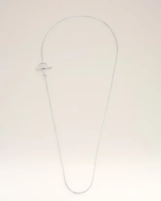 Collar con cadena Ami de Coeur de latón plateado Collar con cadena Ami de Coeur de latón plateado