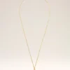 Collar con colgante «1» de latón dorado martillado